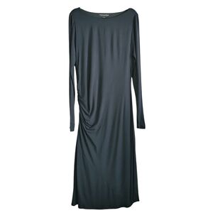 Soft Surroundings Darcey Midi Dress Boat Neck Sz Tall Large Modest Contemporary